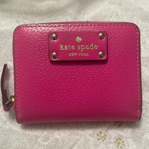 kate spade Handbags - KATE SPADE Small Zip Wallet (pink)